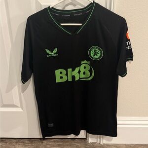 Black and Green Castore Soccer Jersey